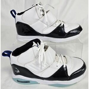 Shaq Palace Youth Sz 4 Basketball Shoes White Black Sneakers Hi Lace Up‎ Strap